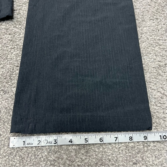 Athleta Midtown Trouser Womens 10 Gray Flare Wide Leg Pants Drawstring Pull On - Picture 3 of 10